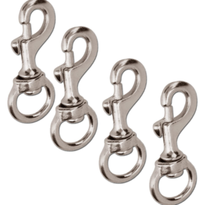DUBIHALK Heavy-Duty :Nickel Plated Swivel Snap Hooks,Pet Buckle Reliable and Durable for Tough Applications (4PCS)