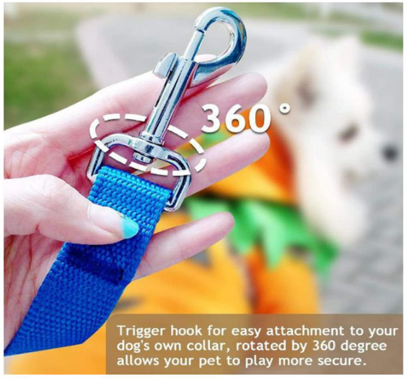 Nylon DUBIDU Nyllon Heavy Deuty Hands Free Dog Leash for Running Walking Long Tether Adjustable Multi-Function Traffic Two in One Dogs Leash - Image 6