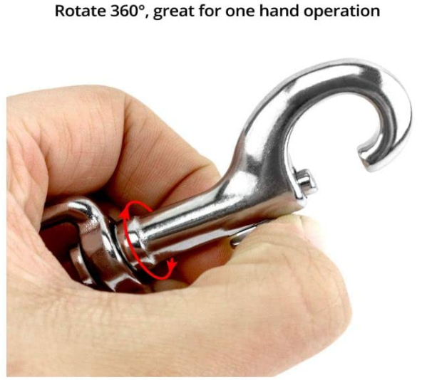 DUBIHALK Heavy-Duty :Nickel Plated Swivel Snap Hooks,Pet Buckle Reliable and Durable for Tough Applications (4PCS) - Image 4