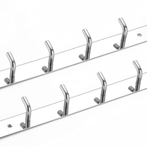 Stainless Steel 6 Pin Bathroom Cloth Hooks Hanger Door Bathroom Robe Hooks Rail for Hanging Keys,Clothes,Towel Steel Hook (Pack of 1)