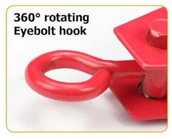 SP Electron 100Kg (0.1 T) Metal Lifting, Hoisting Wheel, Sheave Metal Climbing Pulley For Lifting Rope, Gym, Exercise, Pull Up Bar, Climbing, Hanging (Pack Of 2),Red - Image 6
