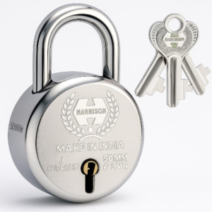 Padlocks/SUPREME-6 Lever with 3 Keys/Padlock, Padlocks, Locks for Home, Locks for Main Door, gate (Pack of 2, 50mm)