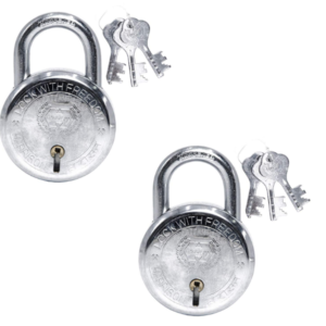 Harrison Padlocks/Round Padlock 50mm 6 Lever with 3 Keys T-26LITE-0533 Pack of 2 /Padlock, Padlocks, Locks for Home, Locks for Main Door