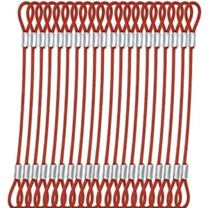 3-Feet (5-Pack) Pot Hanging Wire Rope Extension Cable for Hanging Pots Plants Flower Basket Multipurpose Hangers for Indoor/Outdoor Balcony Garden Lights/Lamps (4mm Thick, Red)