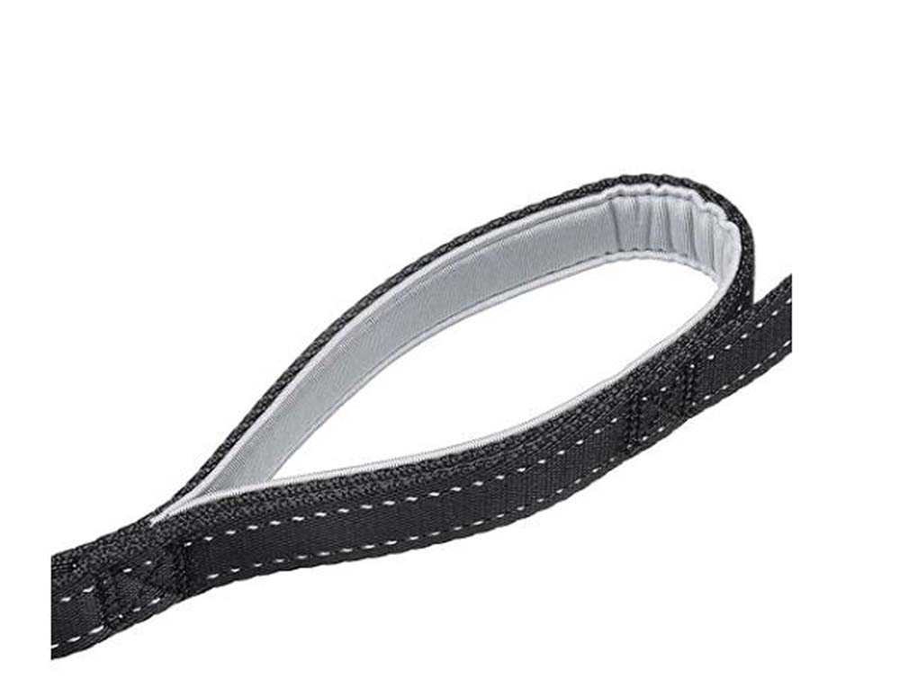 Double Handle Light Reflecting Dog Leash | 6 Feet/ 182 cm | Black | Strong Hook for Training and Walking Dogs | 2 Padded Handles - Image 3