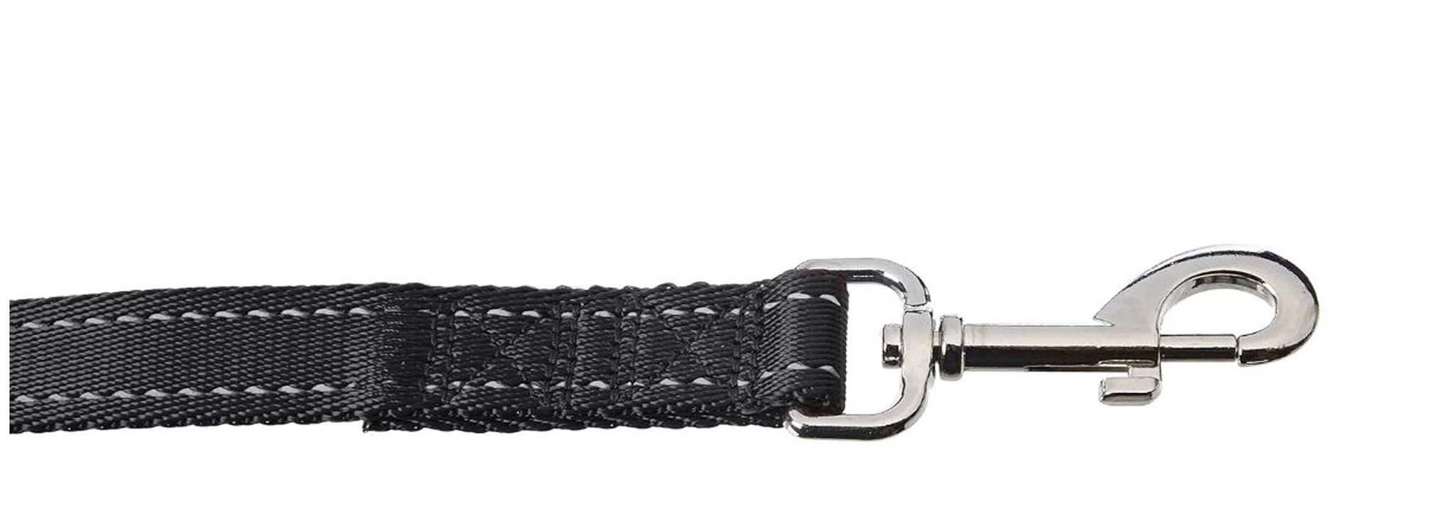 Double Handle Light Reflecting Dog Leash | 6 Feet/ 182 cm | Black | Strong Hook for Training and Walking Dogs | 2 Padded Handles - Image 4