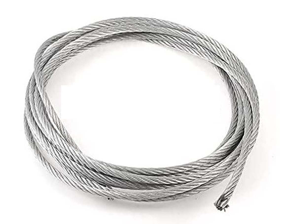 Stainless Steel Cable Wire Rope for Hoisting, (20 Mtrs Length with 4 Uclamp 4 Thimble 2 Turnbuckle - Image 3